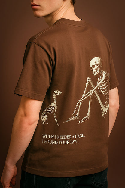 PAW BROWN OVERSIZED T-SHIRT