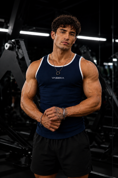 Navy Blue Rib Vest