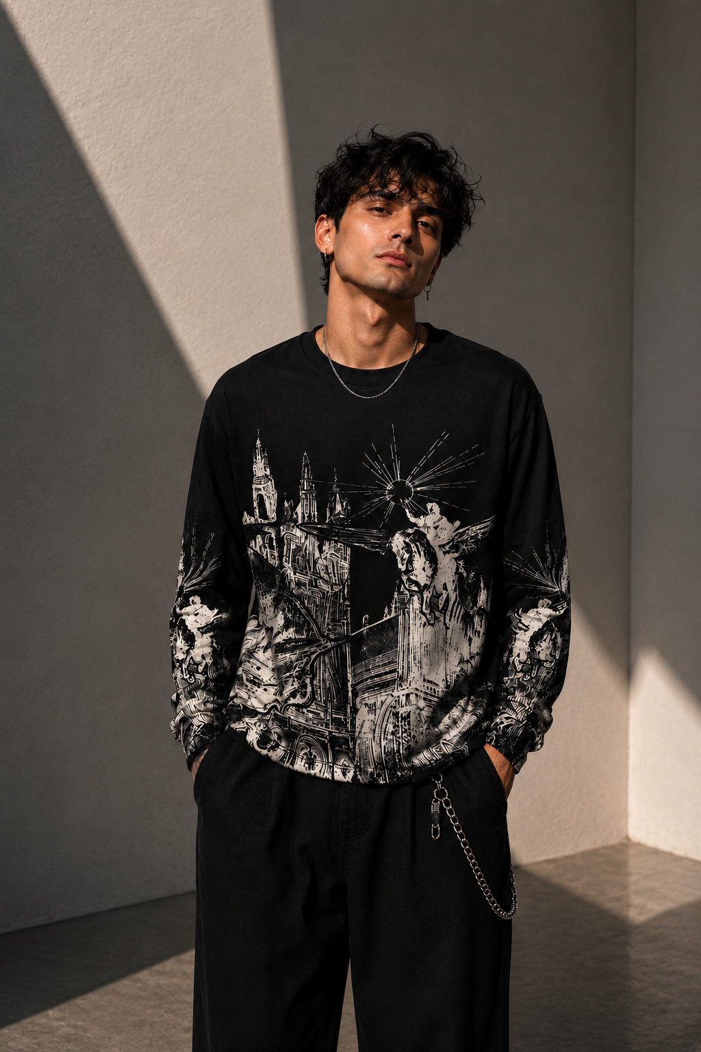 Dark Rider Black Long Sleeve Tee